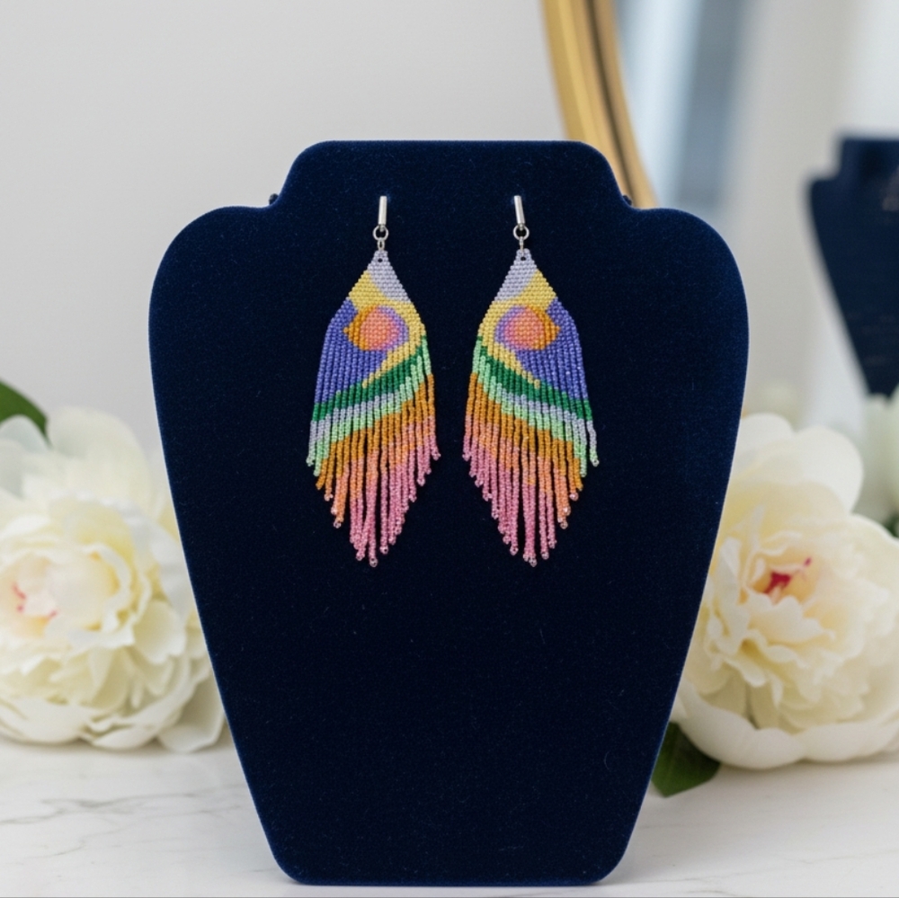 #395 HAND CRAFTED Earrings handcrafted handmade Landscape Scenery